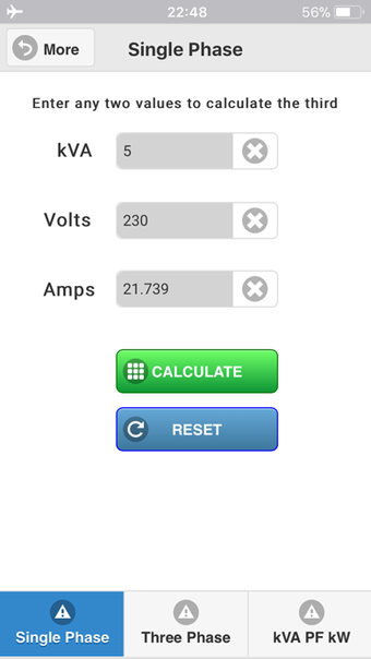 kVA Calculator