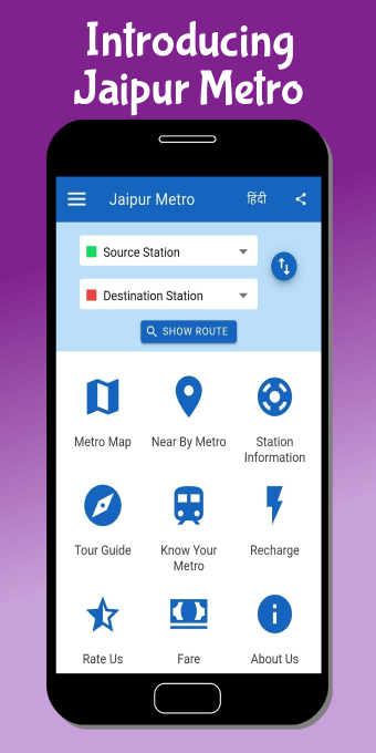 Jaipur Metro जयपर मटर - Route Guide  Map