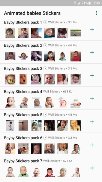 Cute Babies Stickers Animated