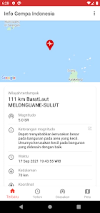Info Gempa Terbaru Indonesia