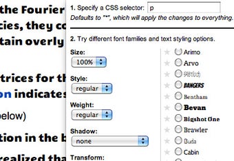 Google Font Previewer for Chrome