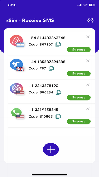 Receive SMS verification code