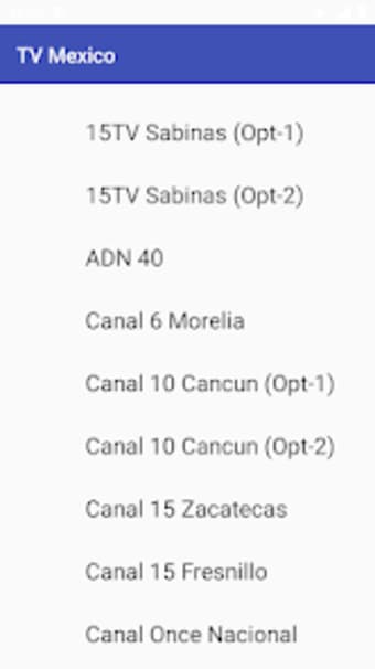 TV Mexico channel list