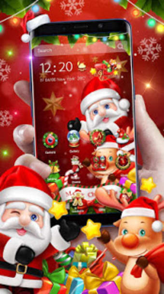 3D Happy Christmas Santa Theme