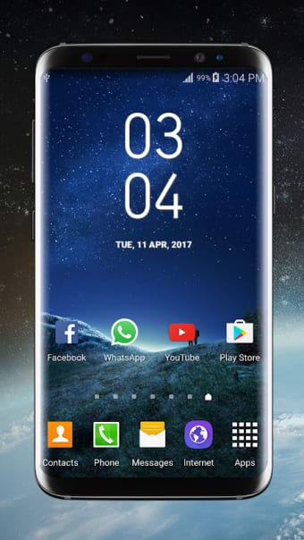 Digital Clock Galaxy S8 Plus
