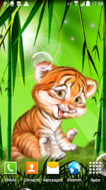 Cute tiger cub live wallpaper