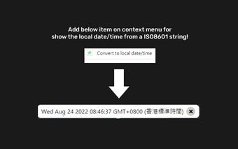 ISO8601 to Local datetime converter