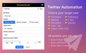 TwFollow - Twitter Mass Follow Tool