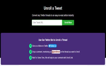 Unollnow - Unroll Twitter/x Threads