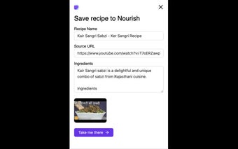 Nourish Chrome Extension