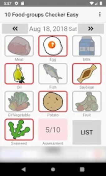 10 Food-groups Checker Easy