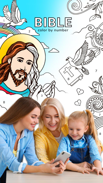 Bible Color by Number - Bible Coloring Book