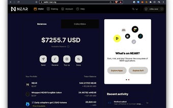 NEAR Wallet in dark mode