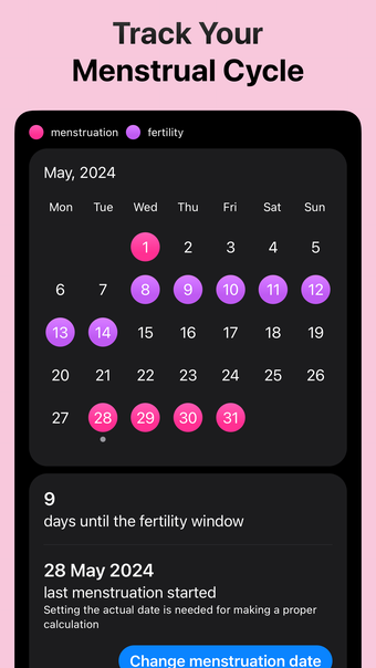 Ovulationmenstrual tracker