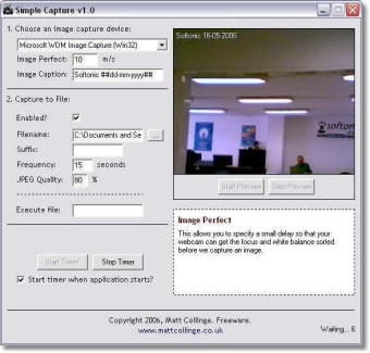 Simple Webcam Capture