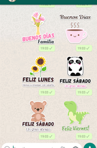 Stickers de Buenos Días