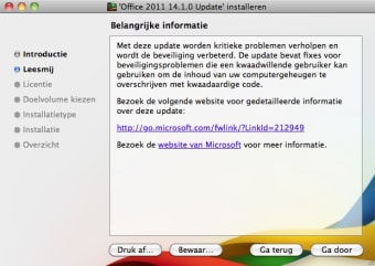 Microsoft Office voor Mac 2011 Service Pack 1