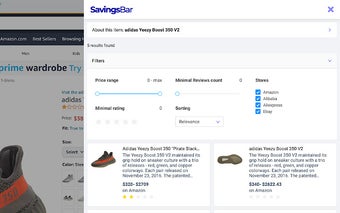 Savings Bar: Compare Prices in One Click