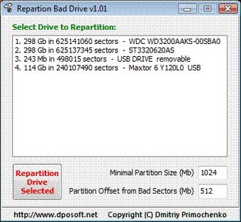 Repartition Bad Drive