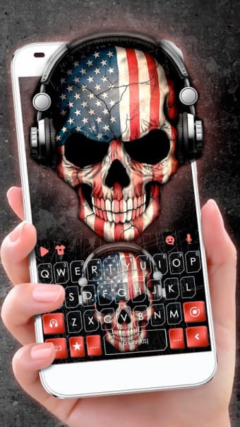 America Dj Skull Keyboard Theme