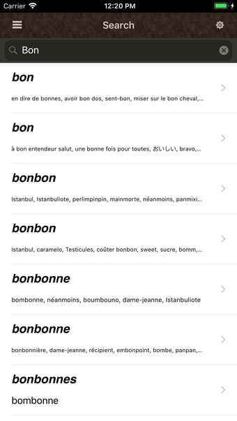 Grand Tour French Dictionary