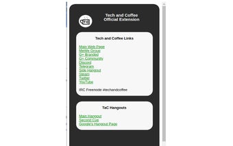 Tech and Coffee - Official Extension