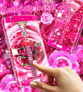 Roses zip locker