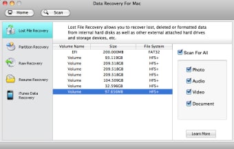 Data Recovery per Mac