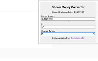 Bitcoin Money Converter