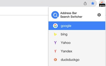 Address bar search engine switcher