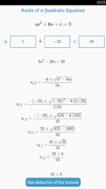 Roots of a Quadratic Equation