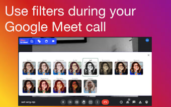 Filters, Face Swap & Stickers for Google Meet