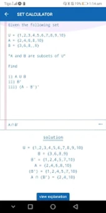 Set Calculator