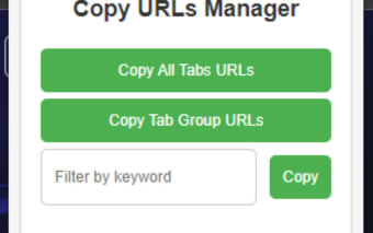Copy URLs Manager