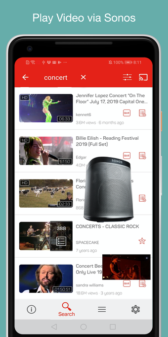 SonosTube - Video Player for S