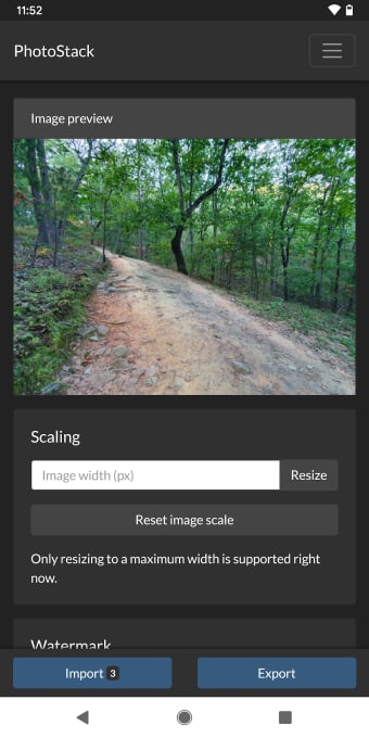 PhotoStack - Convert resize and watermark images