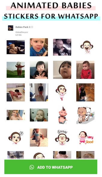 Animated babies Stickers for WhatsApp 2021