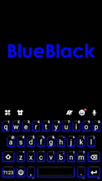 Blue Black Keyboard Theme