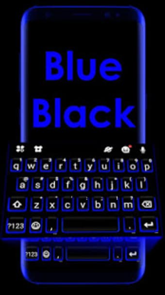 Blue Black Keyboard Theme