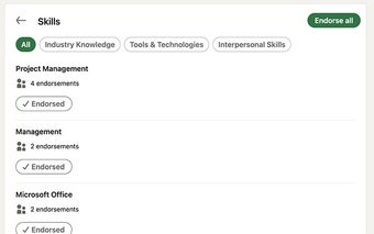 Endorse-All Button for LinkedIn