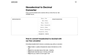 Convert Hexadecimal to Decimal - Converter
