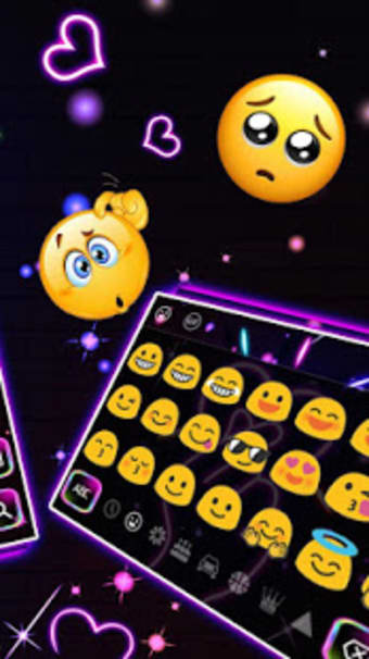 Colorful Neon Finger Keyboard Theme