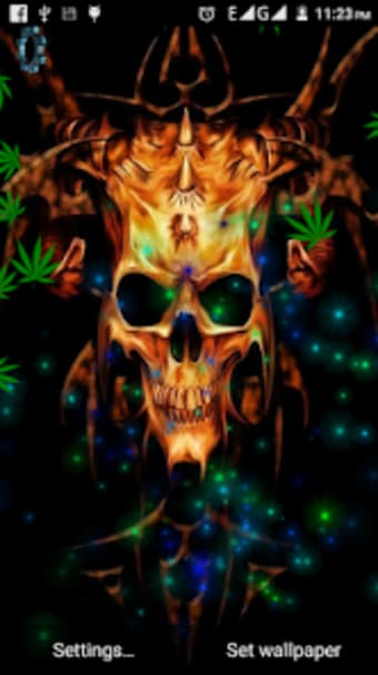 Skull Weed Live Wallpaper