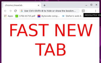 ABSOLUTELY Blank New Tab Page