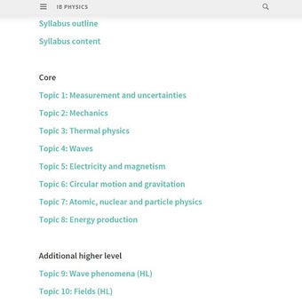 IB Physics