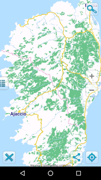 Map of Corsica offline