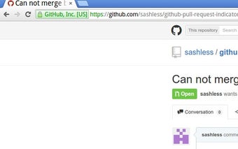 Github pull request indicator