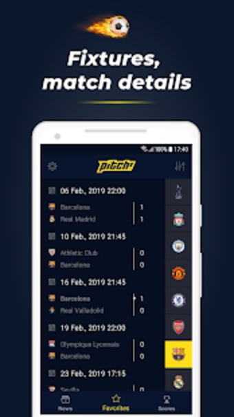 Pitch - Football News  Scores Free Football App