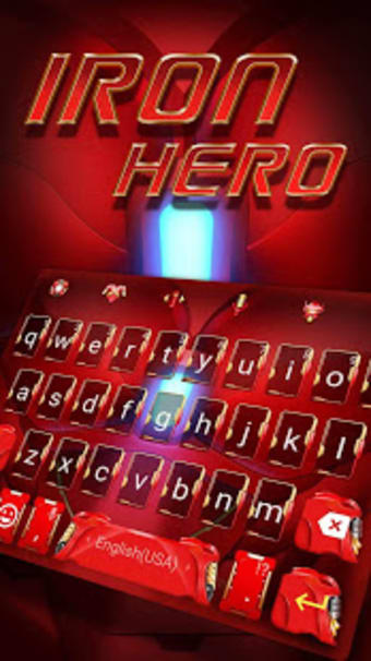 Cool Keyboard Theme for Red Iron Hero