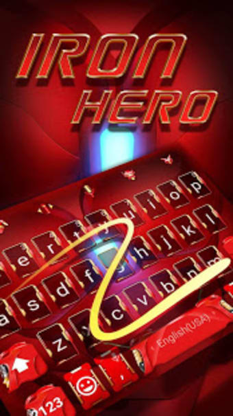 Cool Keyboard Theme for Red Iron Hero